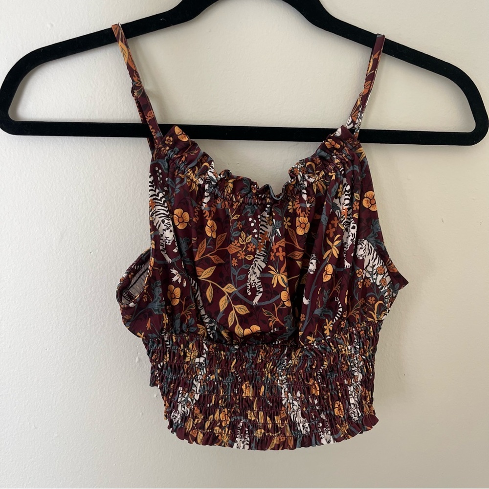 Urban Outfitters ruched crop tank top